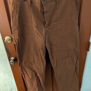 Naked And Famous Brick Stretch Duck Canvas Work Pants Size 40